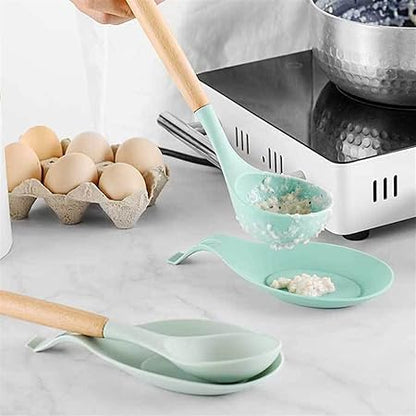 Spoon Rests Silicone Insulation Spoon Rest Heat Resistant Placemat Drink Glass Coaster Tray Spoon Pad Eat Mat Pot Holder Kitchen Accessories(1Pc White)