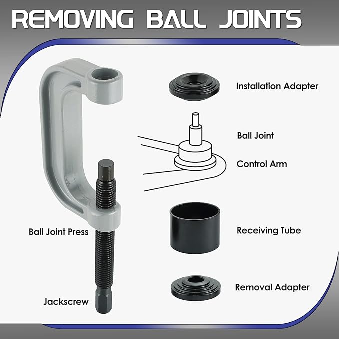ATP Ball Joint Removal Installation Tool with 4 Wheel Drive Adapters