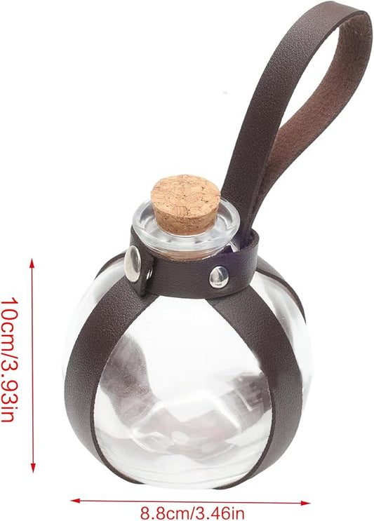 Dark Magical Bottle For Cosplay Halloween Decoration Wizard And Witch Costume Props Glass Bottles With Cork Stopper