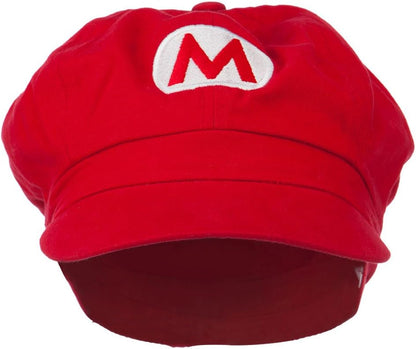 Youth Circle Mario Embroidered Cotton Newsboy Cap