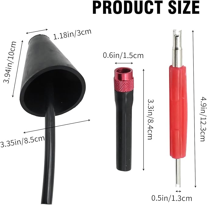 UOIENRT Automotive EVAP Service Port Adapter Kit Smoke Machine Automotive Cone Adapter Leak Detector for Automotive Exhaust and Intake Diagnostics