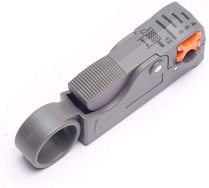 DEVMO Cable Stripper Coaxial Wire Coax Stripping Tool RG6 RG11 RG58 RG59 Universal