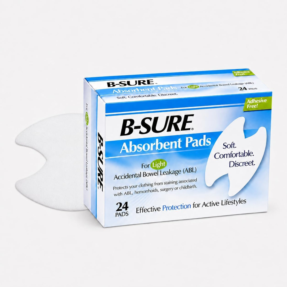B-Sure Anal Leakage Pads, Box/24 Pads