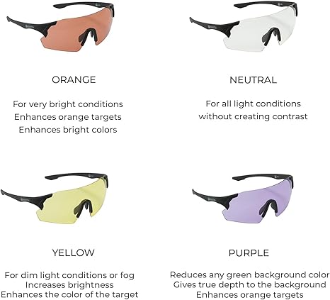 Beretta Unisex Protective Shooting Safety Plastic Frame Challenge EVO Glasses for Eye Protection