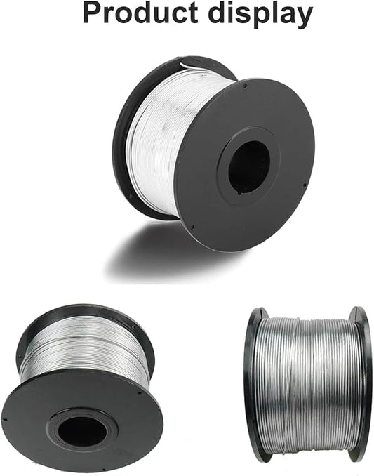 5 Rolls Stainless Steel Rebar Tie Coil, 1/32" 0.8mm 360FT, Automatic Rebar Tie Wire Twister