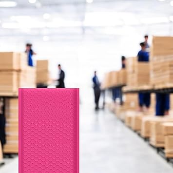 iMBAPrice 6x10 Inches Pink Color Polybubble Bag, 250-Pack Small Size 0 Self Seal Poly Bubble Mailers Padded Packing Envelopes (Total 250 Bags)
