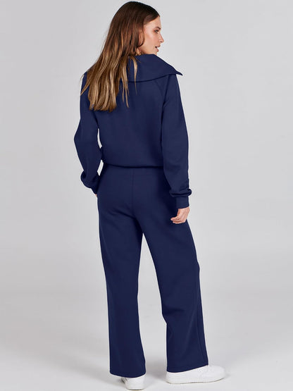 This oversized sweatshirt and wide-leg sweatpant set from ANRABESS is perfect for lounging, working out, or running errands in comfort and style.