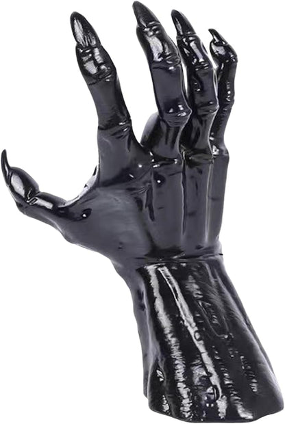 Devil Hand Statue Black Demon Hands Wall Mounted Sculpture PVC Demon Sculptures Creative Props Retro Crafts Home Decoration A
