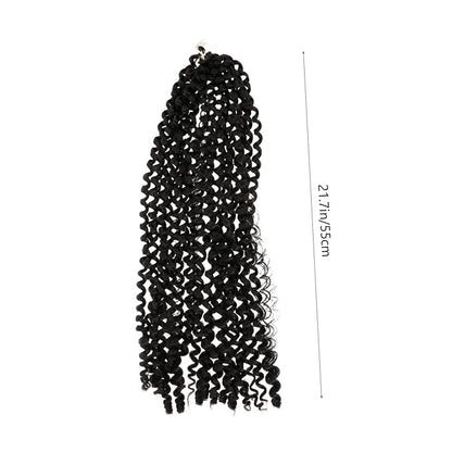 balacoo Water Ripple Wig Wigs Human Hair Crochet Hair Jumbo Braids Extensions Hair Curly Wig Hair Crochet Braiding Twist Hair Low Temperature Wire Black