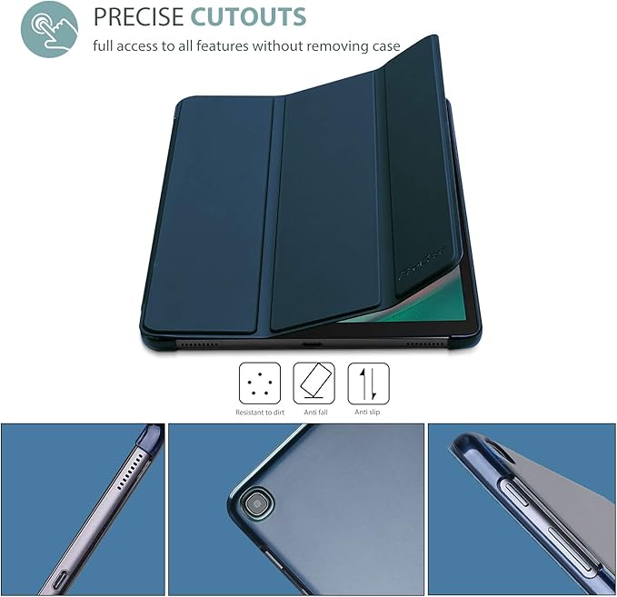 ProCase Slim Case for Galaxy Tab A 10.1 2019 Model T510 T515 T517, Lightweight Stand Case Shell Cover for 10.1 Inch Galaxy Tab A Tablet SM-T510 SM-T515 SM-T517 2019 Release -Navy