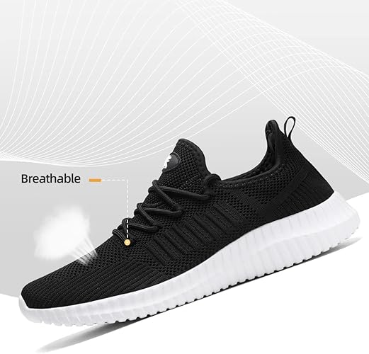 SK·TRIP Women's Walking Shoes Lightweight Breathable Flying Woven Mesh Upper Casual Jogging Shoes Ladies Tennis Shoes Workout Footwear Non-Slip Gym Sneakers for Women