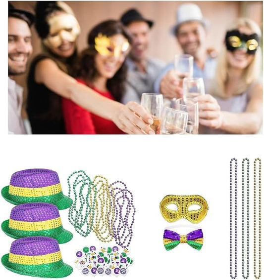 Sequins Fedora Hat Mardi Gras Celebration Party Accessories Carnival Party Decor
