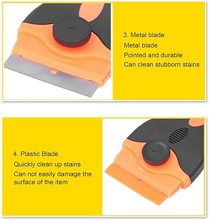Razor Blade Scraper 2pcs 2-in-1 Scraper Tool ABS Razor Scraper Multi Purpose Cleaning Scraper Tool Double Edged Putty Knives for Removing Decals Stickers Paint