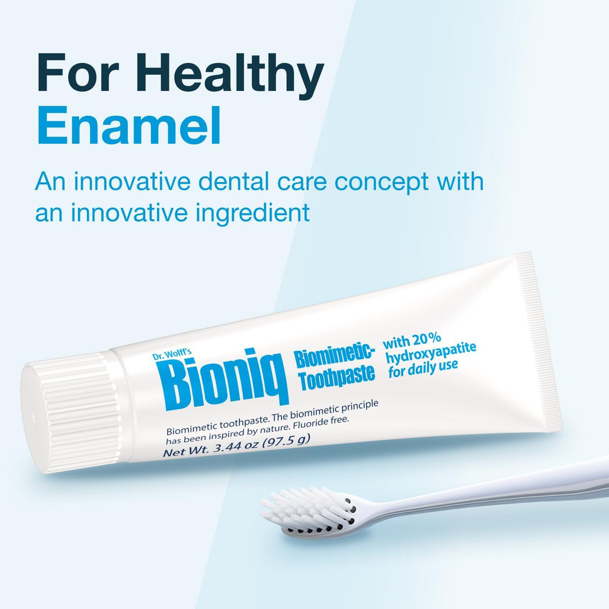 Bioniq Classic - 20% Hydroxyapatite Toothpaste, bioHAP and Fluoride Free for Daily Use, Clinically Tested - Our Expert Enamel Care, Mint Flavor - 1 x 3.44 Oz
