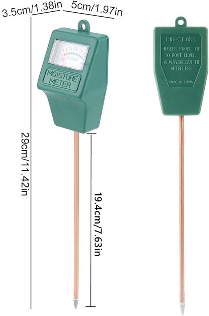 Soil Moisture Meter,Plant Hygrometer Moisture Sensor Plant Water Monitor for Potted Plants,Garden,Farm, Lawn(No Battery Needed)