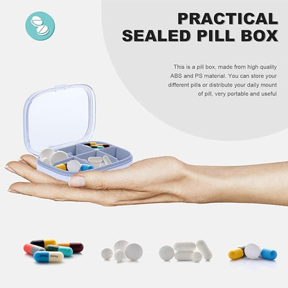 Portable Mini Storage Container Creative Compartments Organizer for Travel Lightweight and Durable Pill Holder for Home and Office Use for Daily Medication Management