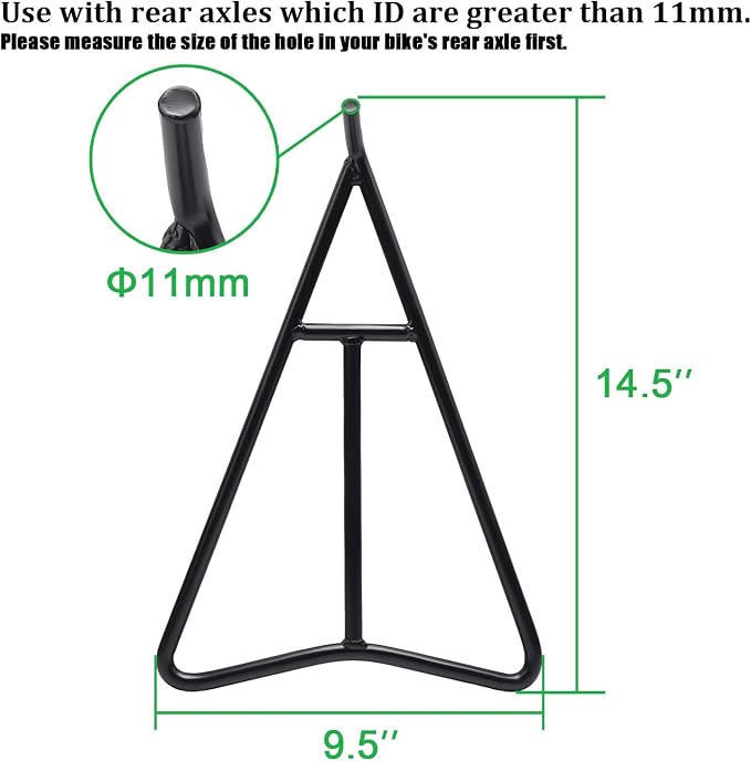 Eapele Triangle Stand for Dirt Bike, Solid Steel Structure Dirt Bike Stand, Universal for 80-500cc Supermoto Motocross Enduro Pit Bike-Black