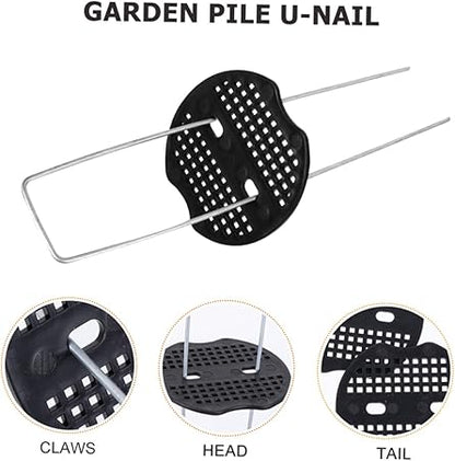 Heavy Duty Steel U-Shaped Ground Nails Fixing Turf Tool for Gardening Nail