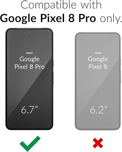 Crave Dual Guard for Google Pixel 8 Pro Case, Shockproof Protection Dual Layer Case for Google Pixel 8 Pro - Black