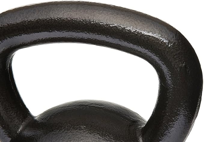 15 lb Kettlebell for Strength Training, Textured Wide Handle, Dark Gray (Actual product is dark gray)