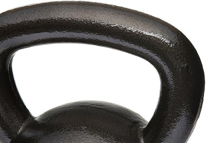 15 lb Kettlebell for Strength Training, Textured Wide Handle, Dark Gray (Actual product is dark gray)