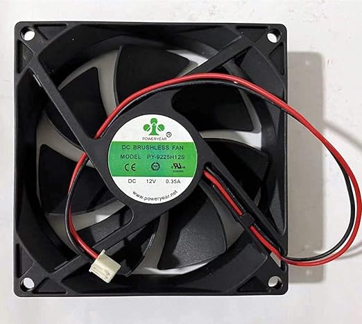 PY-9225H12S 12V 90mm Fan PY-9225H12S 12V 0.35A 90×25MM 2-pin Cooling Fan