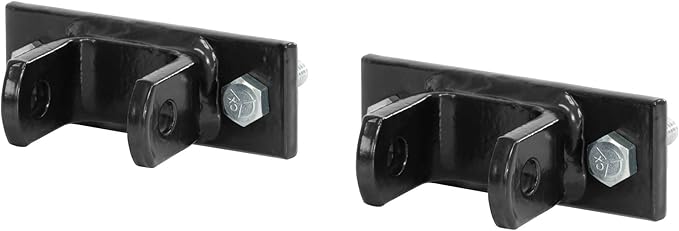 CURT 19748 Adjustable Bolt-On Tow Bar Bumper Brackets, 2-Pack