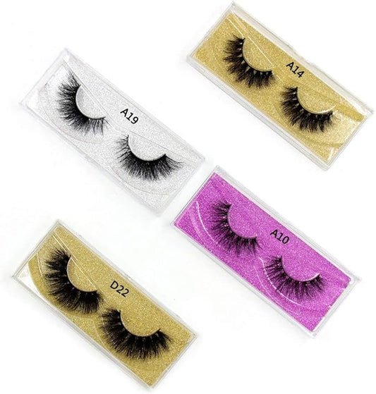 False Eyelashes Mink Eyelashes 3D Mink Lashes High Volume Crisscross False Eyelashes Fluffy Natural Long Lasting Eye Lashes Makeup - (Color: A17)