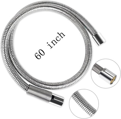 60 Inch Commercial Pre Rinse Sprayer Hose 1.42 GPM Pre Rinse Faucet Hose for Kitchen Sink Faucet, Flexible Stainless Commercial Kitchen Dish Spray Hose Replacement Kit