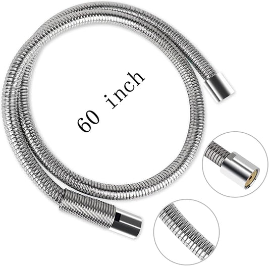 60 Inch Commercial Pre Rinse Sprayer Hose 1.42 GPM Pre Rinse Faucet Hose for Kitchen Sink Faucet, Flexible Stainless Commercial Kitchen Dish Spray Hose Replacement Kit