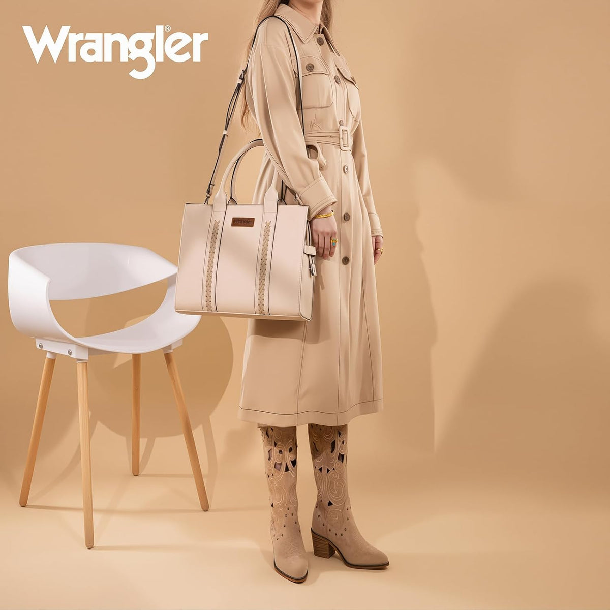 Montana West × Wrangler Tote Bags Purses for Women Work Top-Handle Handbags with Strap.