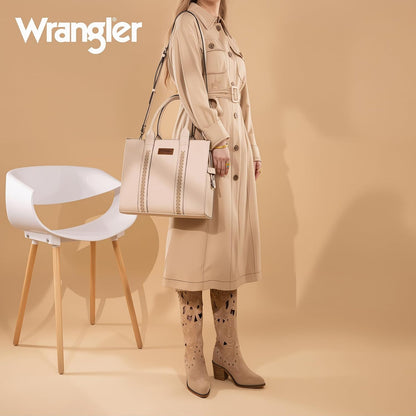 Montana West × Wrangler Tote Bags Purses for Women Work Top-Handle Handbags with Strap.