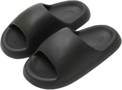 Summer Slippers for Women Women's Home Bathroom Non-Slip Deodorizing Thick Bottom Couple Men's ls (Black 40/41EU)