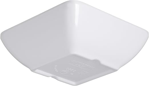 Carlisle FoodService Products Ramekins Sauce Bowl, Square Bowl for Catering, Kitchen, Restaurant, Plastic, 2 Ounces, White