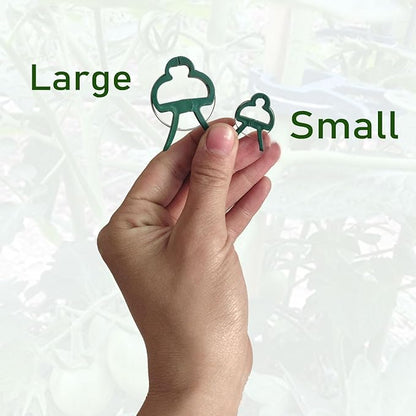 58PCS Garden Plant Supports Clips, 2 Sizes 19 Large/39 Small) Adjusting Reusable Plant Clips for Supporting Stems of Flower Vine Vegetables Tomatoes Climbing