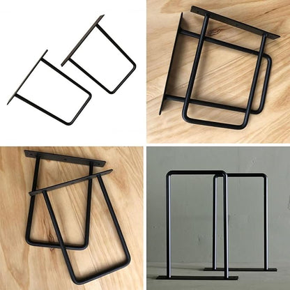 Solid Shelf Brackets, Metal Brackets, 2 Pieces, Heavy Duty Brackets, Industrial Shelf Brackets, Wall Brackets, Decoration Shelf Brackets, Black (5 inches)