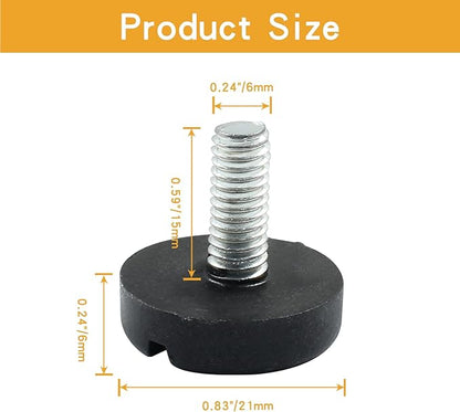8 Pcs M6 Furniture Lvelers Table Leg Levelers, Levelling Foot Screw on Furniture Adjuster Mini Adjustable Feet for Furniture Legs Patio Furniture Feet - Black