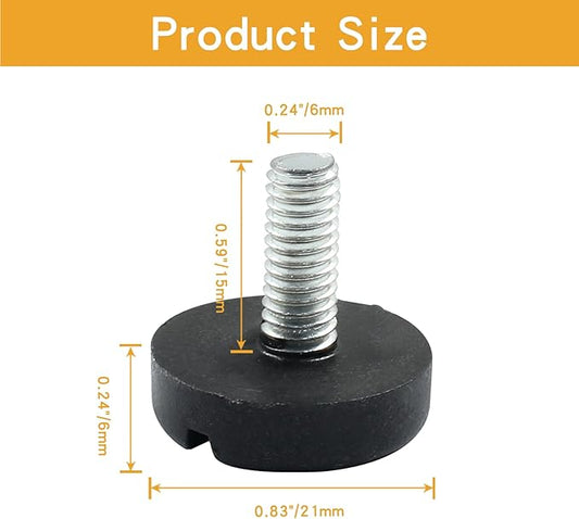 8 Pcs M6 Furniture Lvelers Table Leg Levelers, Levelling Foot Screw on Furniture Adjuster Mini Adjustable Feet for Furniture Legs Patio Furniture Feet - Black