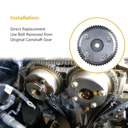 Engine Timing CVVT Camshaft Sprocket Gear Intake  Fit for Hyundai Elantra 2011-2015, Elantra GT 2013-2014, Kia Forte Koup 2014-2016, Soul 2012-2013  OE 24350-2E011 243502E011