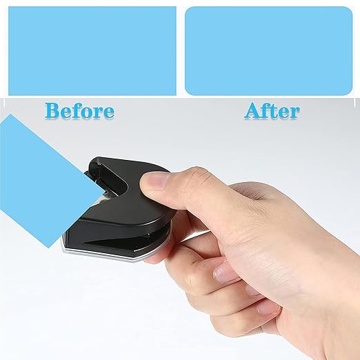YUENTOEN Paper Corner Rounder, 4mm Corner Cutter Punch Tool for Paper Crafts, Photo, Cardstock, DIY Projects, Laminate, Card Making and Scrapbooking(Black)