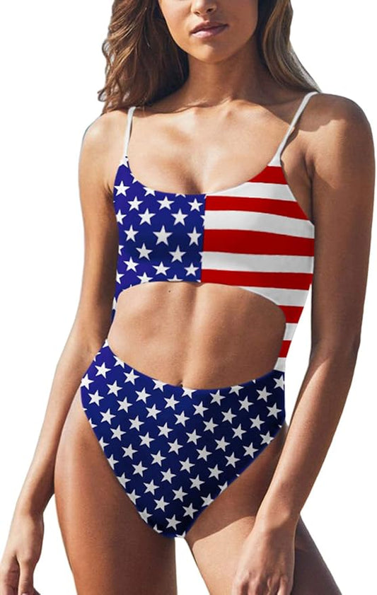 Meyeeka Womens Scoop Neck Cut Out Front Lace Up Back High Cut Monokini One Piece Swimsuit https://a.co/d/eevZOM0