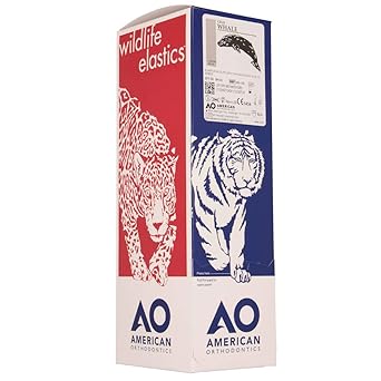 American Orthodontics Elastics Wildlife Gray Whale  Maximum 14 Oz, 12" Size, 50 Packs Per Box, 2,500 Total  Made in The USA  Exacting Dimensions, Precision Cutting, Top Quality Latex Tubing