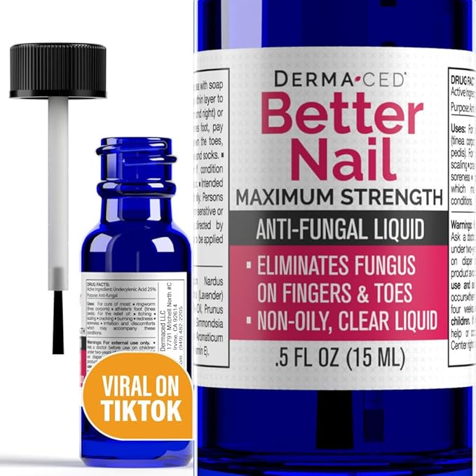 Better Nail - Treatment for Fungus Under Around the Nail - Maximum Strength, 25 Anti-Fungal Solution for Nail Support, Nail Restoring