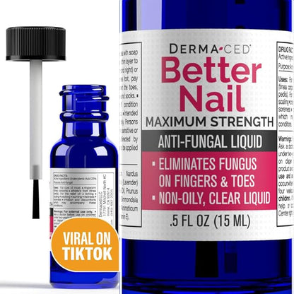 Better Nail - Treatment for Fungus Under Around the Nail - Maximum Strength, 25 Anti-Fungal Solution for Nail Support, Nail Restoring