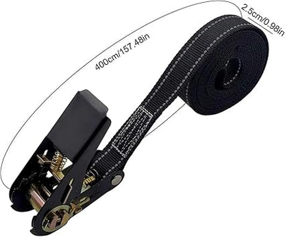 4m6m Cargo Bundling Strap Heavy-Duty Car  Truck Front Cargo Ratchet Strap with Metal Buckle Car Fixed Rope(M)