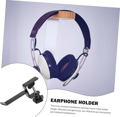 Angoily Universal Headset Hanger Desk Headphone Stand Aluminum Alloy Fits for Headphones Coiled Cords Holder