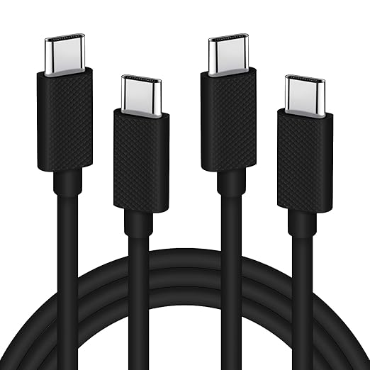 USB C to USB C Cable, USB C Charger Cable, Apple USB C Cable, 6FT 60W USBC Type C Fast Charging Cable Compatible with for Apple iPhone 15 Pro Max, ipad Pro 12.9 Air Mini MacBook Air, Black