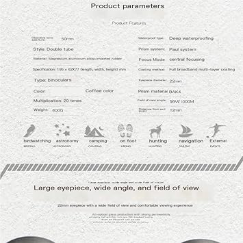 Binoculars Telescope 20X50 Telescope Binoculars Low Light Night Vision Non-red Telescope Outdoor Outdoor Telescope Binocular (K A)