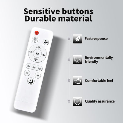 Replacement Remote Control for THINKKEEN ZYJ-520FSD01, OLX, FanLito, LITTARBY 783798488358, JTT Light-1?2, AURALK FS001, Flarouch LEC019, OSTIVE QF-259A, FANSEXPERT 2024082701015 Fan Light
