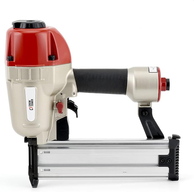 Concrete Nailer, 14 Gauge 34 Inch to 2-12 Inch Concrete T Nailer, Pneumatic Concrete Nail Gun for Furring Strips Lath to Masonry Plywood to Concrete Subflooring and Cement, Air Powered